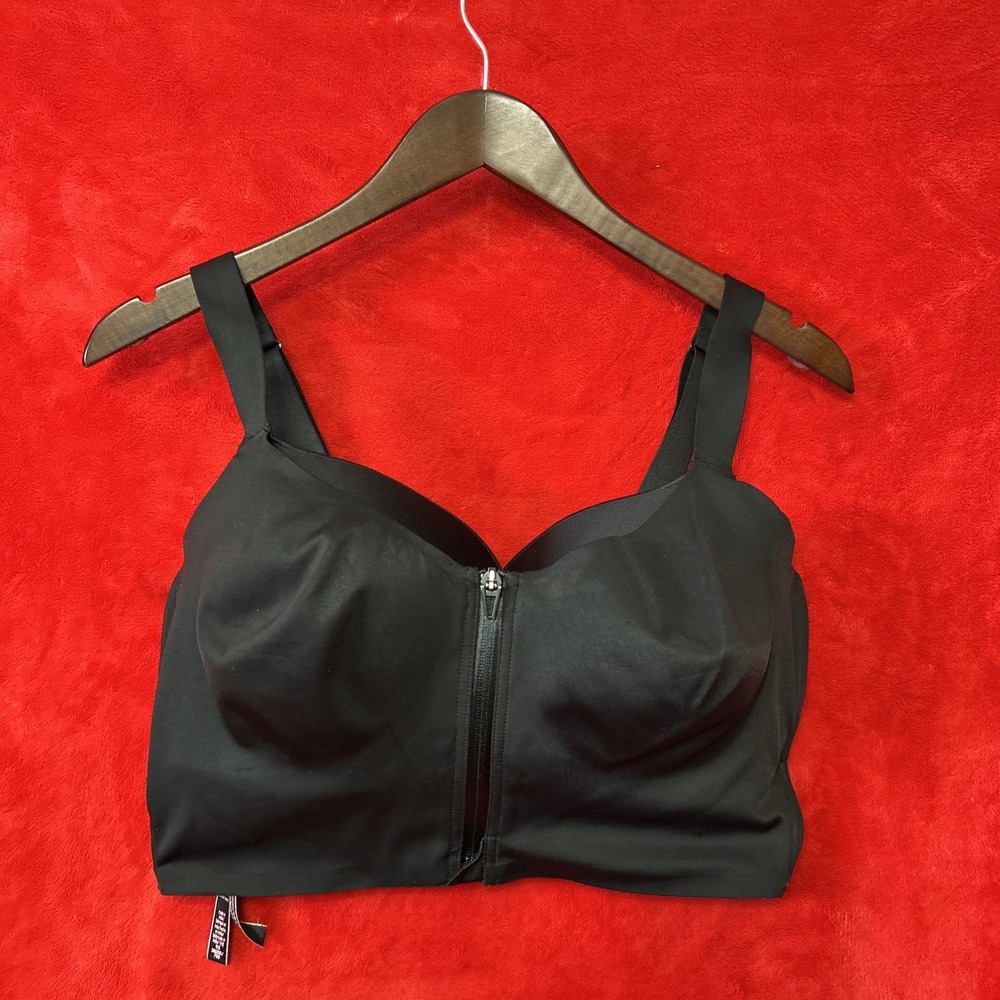 Victorias Secret Womens Sports Bra Size 36DDD Impact Black Sexy Gothic Pushup